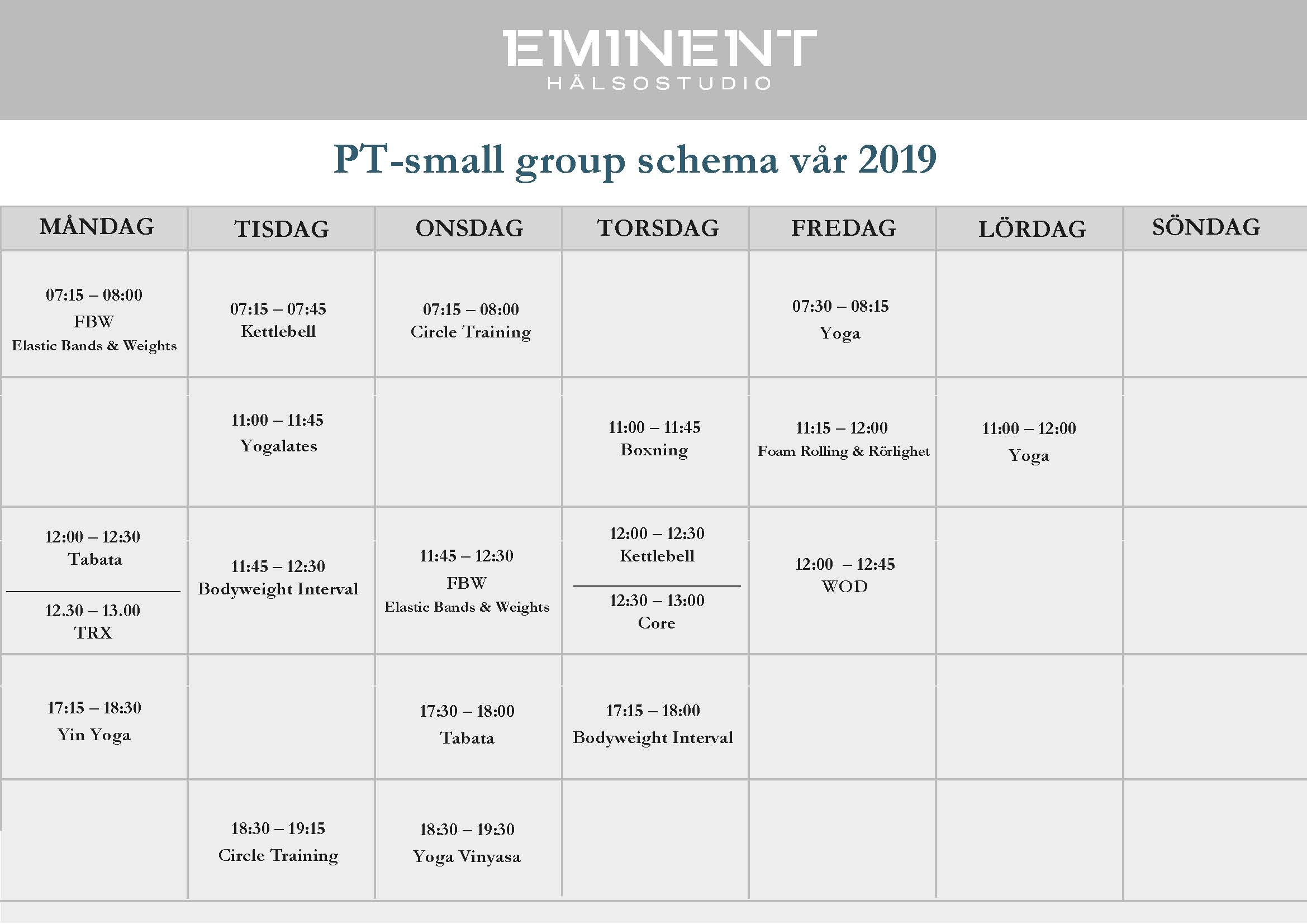Eminent PT small group vår 2019 jpg